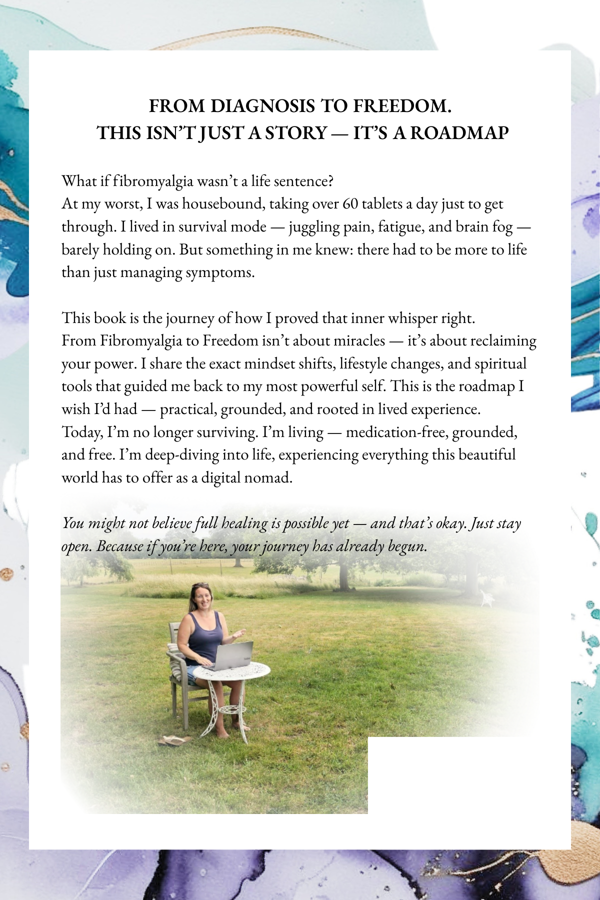 From Fibromyalgia to Freedom back cover